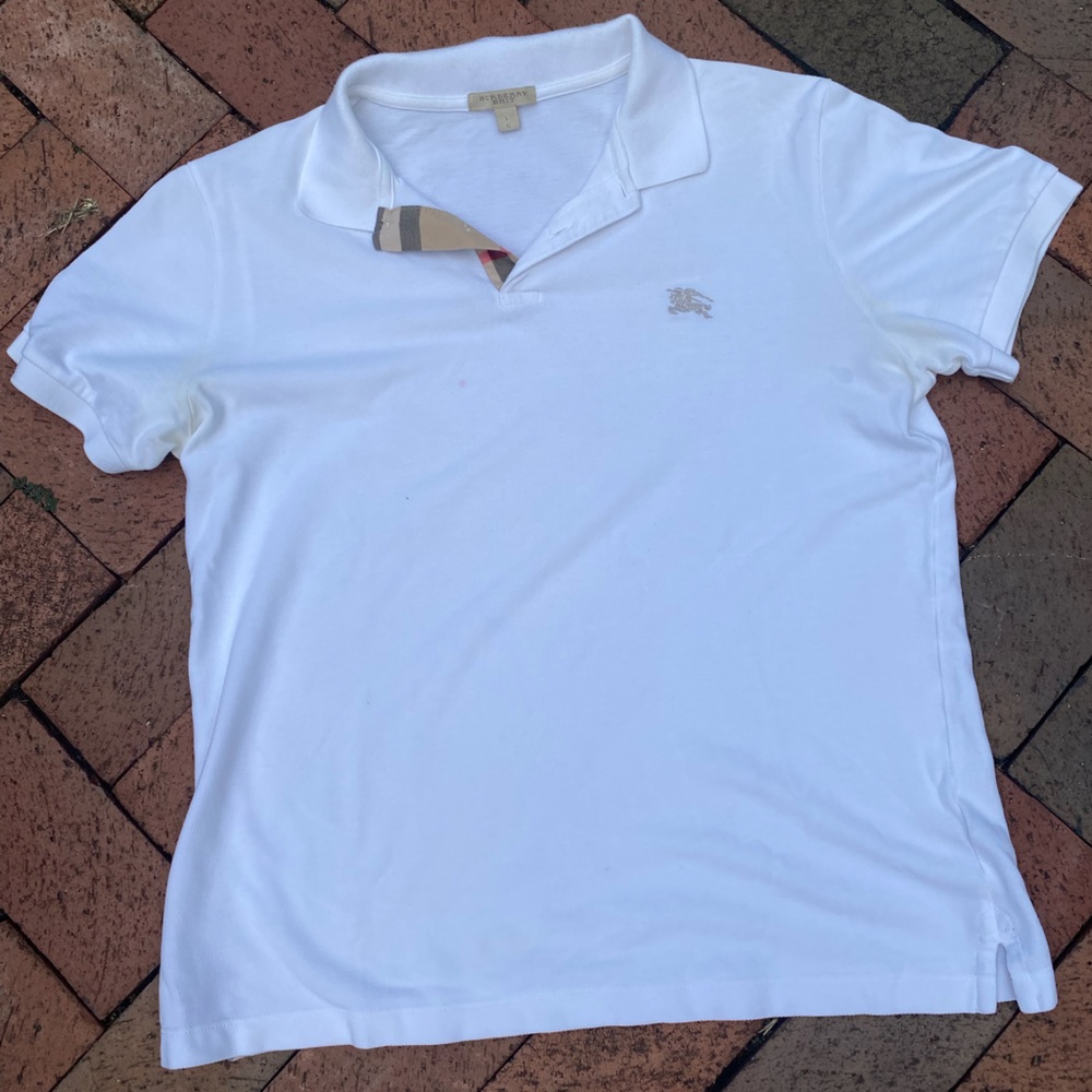 White Burberry Men’s Polo Shirt